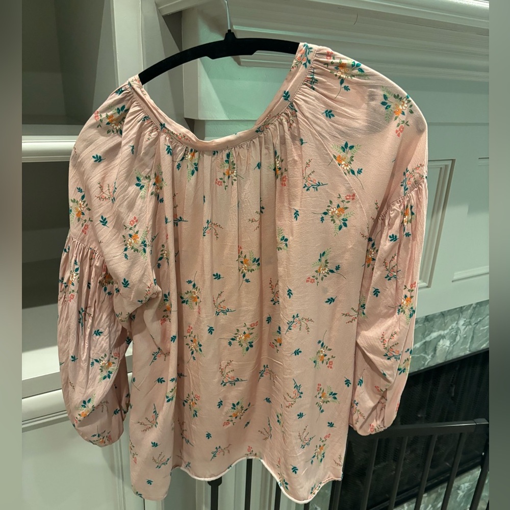 Velvet Sanderine Floral Print Peasant Top - Picture 9 of 9